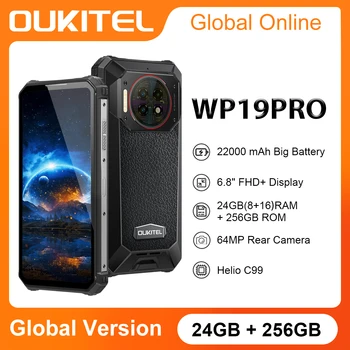 Oukitel VP19 Pro yoshgina telefon 22000mah 24GB 256GB smartfon Helio G99 120Hz uyali 64mp orqa kamera Android13 mobil telefon