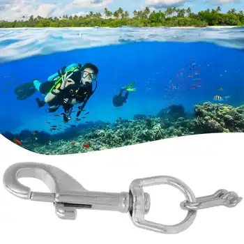 Diving Diver Light Mash'alasi Sohibi Yagona End Snap Clip & D Halqa Kishan Zanglamas Po'latdan Dive Chiroq Kamera Ega