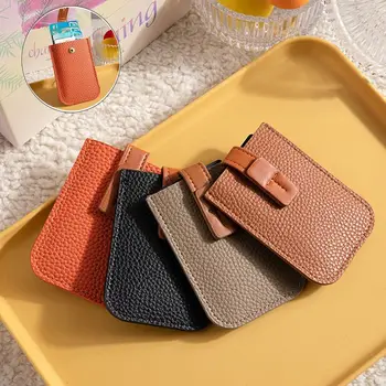 Pull-Out Hasp Mini Card Bag Fashion laminatlangan yashirin multi-uyasi biznes karta Case karta egasi pul Clip ayollar