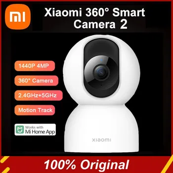 Xiaomi Mi aqlli kamera 2 PTZ 360 daraja 1440p CCTV IP veb-kamerasi 2.4 GHz 5GHz past nurli to'liq rangli uy chaqaloq xavfsizlik monitori