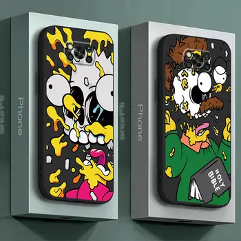 Poco C50 C51 F1 M3 M5 M5s X5 F4 GT C40 C55 X4 NFC X3 Pro M4 X4 GT M3 Pro qopqoqni TPU yumshoq qobiq uchun Disney Simpsons telefon Case