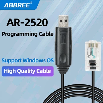 Abbree AR 2520 2520 Vt Mini mobil avtomobil Radio oynalari OS uchun AR-2520 radio radio USB dasturlash kabeli