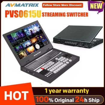Avmatrix PVS0615 PVS0615U oqim almashtirgich 6 kanalli portativ ko'p formatli Video almashtirgich SDI HDMI-mos Video mikser