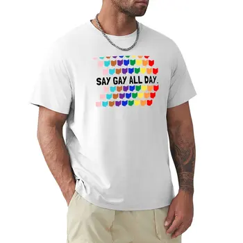 Barcha kuni Gay sen / Ogayo / uy Bill 616 / HB616 / LGBTQ+ / Stop nafrat / Stop H8 / Ally / qora matn oq reja versiyasi T-ko'ylak