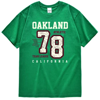 Oakland Athletic 78 Jamoaviy Ligasi Kaliforniya Bosma Erkaklar Futbolkalari Vintage Moda Top Klassik Salqin Kiyimlar Katta O'lchamdagi Sport Futbolkalari