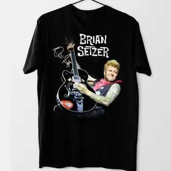 Yangi Brian Setzer Singer Shirt yangi qora barcha hajmi Tee P28 uzoq qisma
