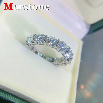 5mm to'liq Moissanite Diamond D rangli nikoh uzugi 925 Sterling Silve Luxury Top Quality Fashion Ring ayollar uchun yangi