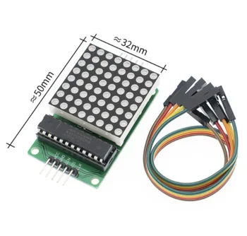 Max7219 dot LED Matrix moduli MCU LED displeyni boshqarish moduli Arduino 5v interfeys moduli chiqish kiritish umumiy katod uchun