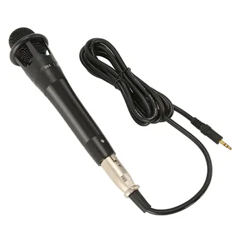 Karaoke sahnasi ishlashi uchun qo'lda kondensatorli mikrofon 3,5 mm simli shovqinni kamaytiradigan kardioid mikrofon 58db