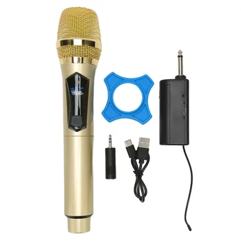 Simsiz portativ mikrofon dinamik mikrofon qayta zaryadlanuvchi harakatlanuvchi lasan mikrofon yadrosi ishlash uchun 50 metrgacha