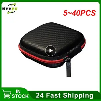 SD uchun 5~40PCS Portable Mini Zipper naushnik Bag kvadrat qattiq Aseismic namlik dalil naushnik Bag saqlash Box naushnik Case