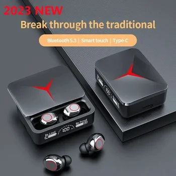 Yangi M90 Bluetooth 5.3 minigarnituralar simsiz minigarnituralar sensorli boshqaruv o'yin Minigarnituralari HiFi Stereo shovqinni kamaytirish mikrofonli quloqchinlar