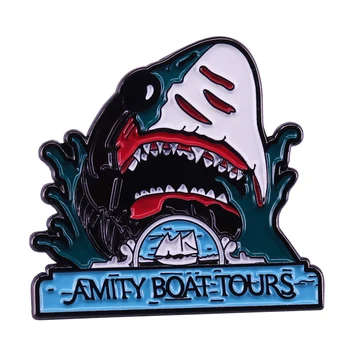 Shark og'iz pin dengiz adventure sayohat zargarlik ostida Amity boat tours