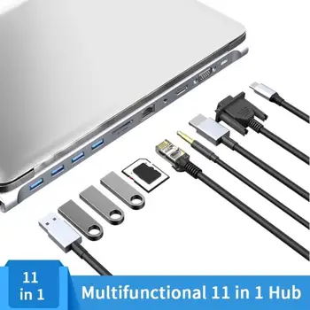 RYRA Usb Hub joylashtirish stantsiyani USB C Hub 3.0 4K HDMI Usb Splitter 11-Port turi C Extensor USB C joylashtirish stantsiyani Laptop Macbook uchun