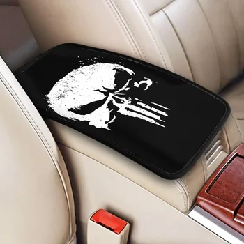 Amp Skeleti Punishers Boshsuyagi Avtomobil Armrest Qopqoq Moda Markazi Konsol Pad Saqlash Box Protector Mot
