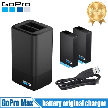 GoPro MAX 360 batareyasi 1600 ma / soat yuqori quvvatli batareya+original aksessuar ikki batareyali tez zaryadlovchi