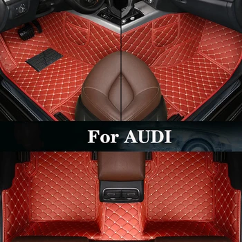 AUDI A3(Sportback) A4(Avant/Convertible/Sport/2door) avtomobil qismlari uchun moslashtirilgan charm avtomobil tagligi bilan yangi yon saqlash sumkasi