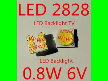 SHARP LED LCD televizor/Monitor yoritgichi uchun 50 dona LED yoritgichli yorug'lik Boncuklari 0,8 Vt 6v 2828 salqin oq