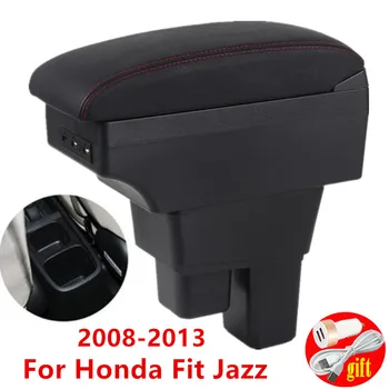 Honda Fit Jazz 2008-2013 Uchun Markaziy Konsolni Saqlash Qutisi Qo'l Dayamasi Aylanadigan 2009 2010 2011 2012
