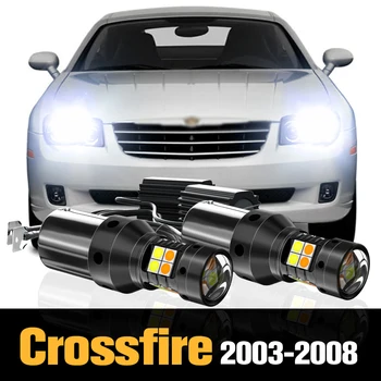 2pcs CANBus LED Dual Mode burilish signali+Chrysler Crossfire uchun kunduzgi yorug'lik DRL aksessuarlari 2003-2008 2004 2005 2006 2007