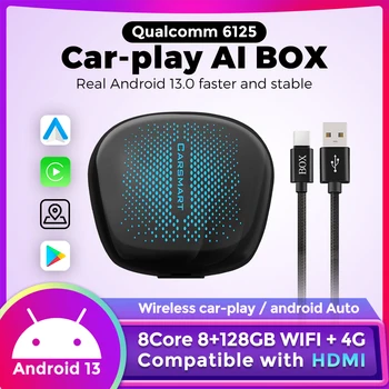 Android 13 Qualcomm 6125 avtomobil Apple simsiz Carplay Avto Adapter GPS 4G HDMI qo'llab-quvvatlash YouTube Netflix IPTV vaze uchun Ai qutisini Play