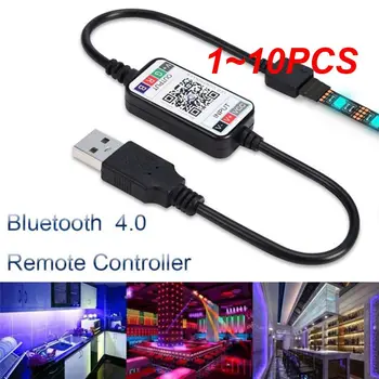 Uy Smart Strip chiroqlar uchun 1~10pcs Mini Dimmer LED APP bluetooth-mos nazoratchi RGB SMD5050 5V 4PIN USB rang musiqa