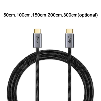 Portativ USB C dan USB C kabeliga zaryadlash ma'lumotlari quvvat manbai kabeli USB zaryadlash