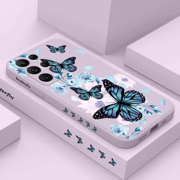 Samsung Galaxy S23 S22 S21 S20 Ultra Plus FE S10 S9 S10E Eslatma uchun Aurora Butterfly telefon Case 20 ultra 10 9 Plus qopqoqni