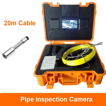 20pcs LED sanoat kanalizatsiya quvur inspeksiyasi tizimi bilan M kabel g'altak 23mm Video kamera Bosh 7 